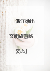 浙江拗出文明旅游新姿态