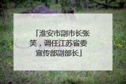 淮安市副市长张笑，调任江苏省委宣传部副部长