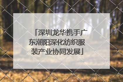 深圳龙华携手广东潮阳深化纺织服装产业协同发展