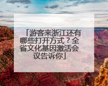 游客来浙江还有哪些打开方式？全省文化基因激活会议告诉你