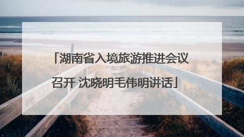 湖南省入境旅游推进会议召开 沈晓明毛伟明讲话