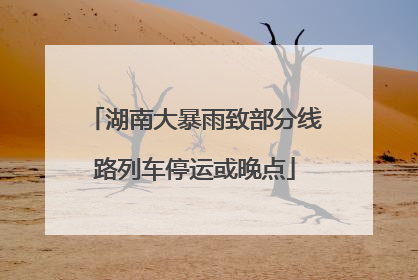 湖南大暴雨致部分线路列车停运或晚点