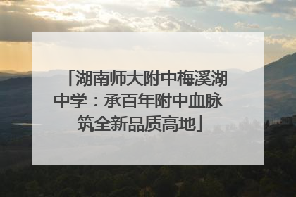 湖南师大附中梅溪湖中学：承百年附中血脉 筑全新品质高地