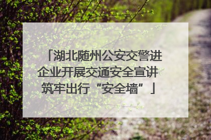 湖北随州公安交警进企业开展交通安全宣讲筑牢出行“安全墙”
