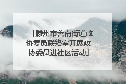 滕州市善南街道政协委员联络室开展政协委员进社区活动