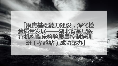 聚焦基础能力建设，深化检验质量发展——湖北省基层医疗机构临床检验质量控制培训班（孝感站）成功举办