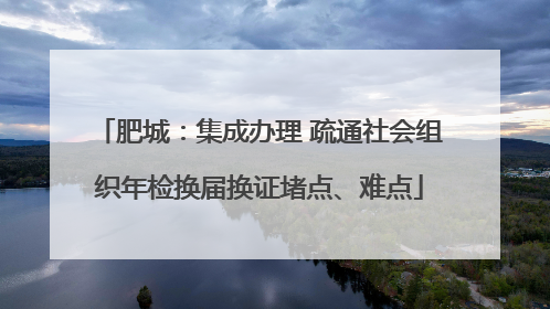 肥城：集成办理 疏通社会组织年检换届换证堵点、难点