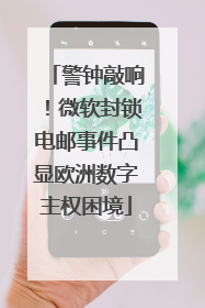 警钟敲响！微软封锁电邮事件凸显欧洲数字主权困境