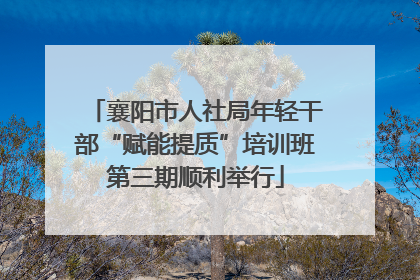 襄阳市人社局年轻干部“赋能提质”培训班第三期顺利举行