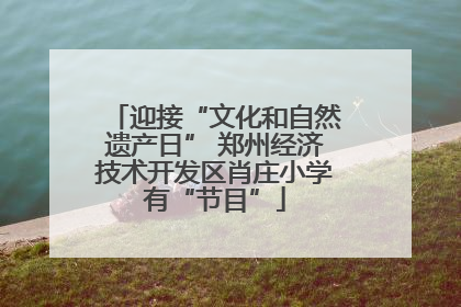 迎接“文化和自然遗产日” 郑州经济技术开发区肖庄小学有“节目”