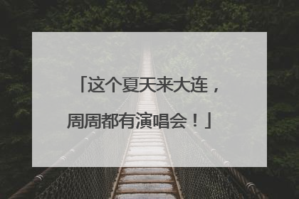 这个夏天来大连，周周都有演唱会！