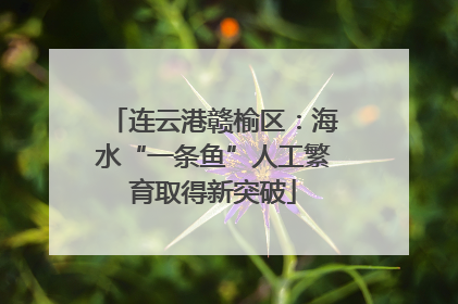 连云港赣榆区：海水“一条鱼”人工繁育取得新突破