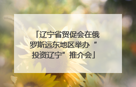 辽宁省贸促会在俄罗斯远东地区举办“投资辽宁”推介会