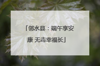 邻水县：端午享安康 无毒幸福长