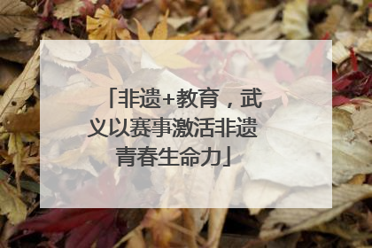 非遗+教育，武义以赛事激活非遗青春生命力