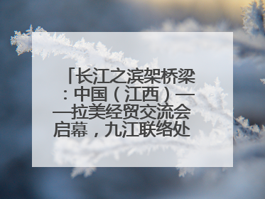 长江之滨架桥梁：中国（江西）——拉美经贸交流会启幕，九江联络处授牌拓商机