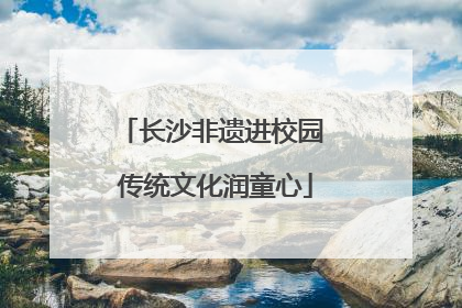 长沙非遗进校园 传统文化润童心