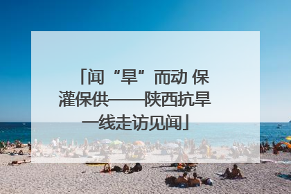 闻“旱”而动 保灌保供——陕西抗旱一线走访见闻