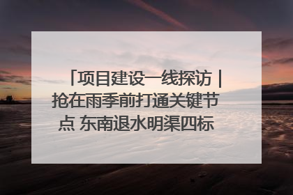 项目建设一线探访｜抢在雨季前打通关键节点 东南退水明渠四标段项目顺利完工