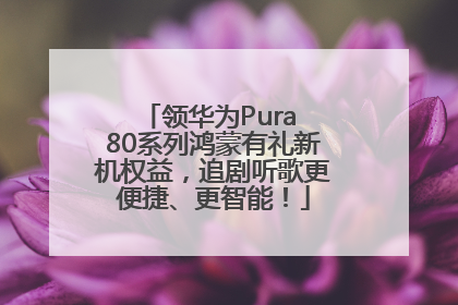 领华为Pura 80系列鸿蒙有礼新机权益，追剧听歌更便捷、更智能！