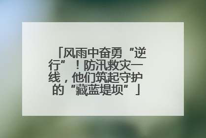 风雨中奋勇“逆行”！防汛救灾一线，他们筑起守护的“藏蓝堤坝”