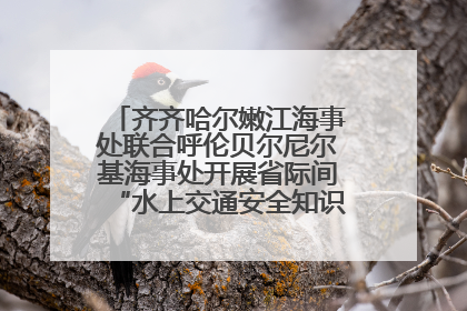 齐齐哈尔嫩江海事处联合呼伦贝尔尼尔基海事处开展省际间“水上交通安全知识进校园”活动