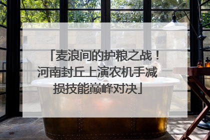 麦浪间的护粮之战！河南封丘上演农机手减损技能巅峰对决