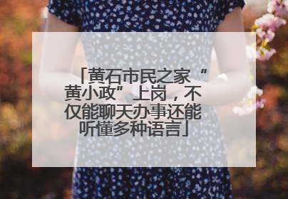 黄石市民之家“黄小政”上岗，不仅能聊天办事还能听懂多种语言