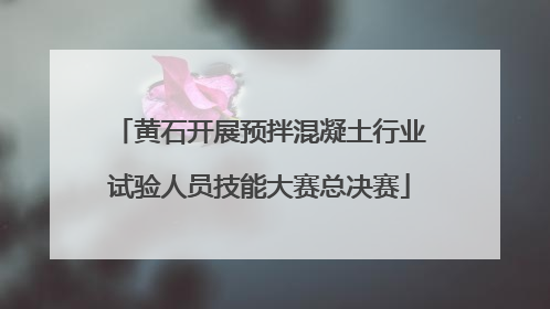 黄石开展预拌混凝土行业试验人员技能大赛总决赛