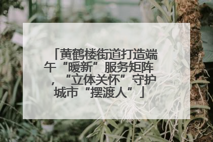 黄鹤楼街道打造端午“暖新”服务矩阵，“立体关怀”守护城市“摆渡人”