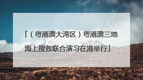 （粤港澳大湾区）粤港澳三地海上搜救联合演习在港举行