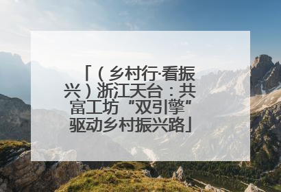 （乡村行·看振兴）浙江天台：共富工坊“双引擎”驱动乡村振兴路