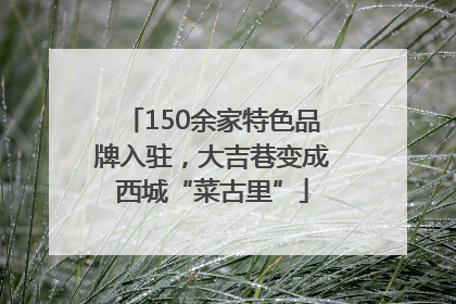 150余家特色品牌入驻，大吉巷变成西城“菜古里”