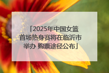 2025年中国女篮首场热身赛将在临沂市举办 购票途径公布
