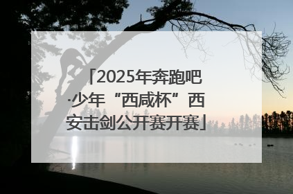 2025年奔跑吧·少年“西咸杯”西安击剑公开赛开赛