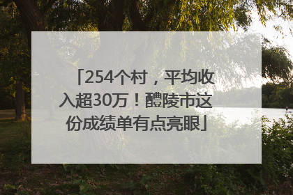 254个村，平均收入超30万！醴陵市这份成绩单有点亮眼
