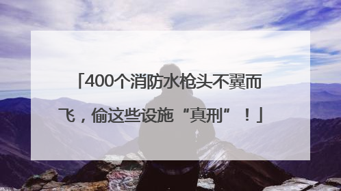 400个消防水枪头不翼而飞，偷这些设施“真刑”！