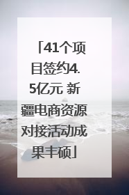 41个项目签约4.5亿元 新疆电商资源对接活动成果丰硕