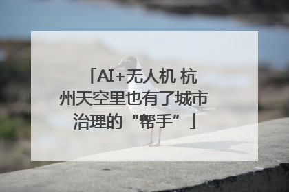AI+无人机 杭州天空里也有了城市治理的“帮手”