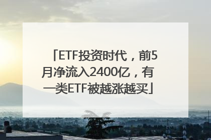ETF投资时代，前5月净流入2400亿，有一类ETF被越涨越买