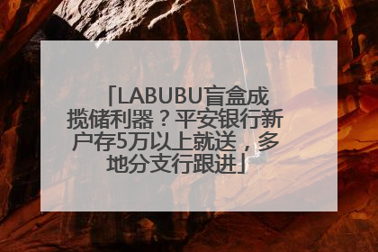 LABUBU盲盒成揽储利器？平安银行新户存5万以上就送，多地分支行跟进